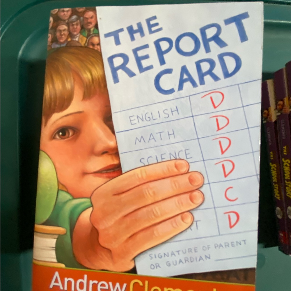EUC lot of 2 Andrew Clement’s’ books: School Story and The Report Card